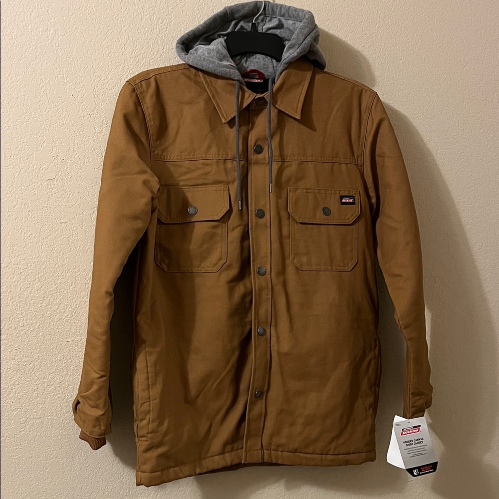 Dickies Tan Hooded Shirt Jacket